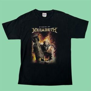 Vintage Y2K 00s 2006 Arsenal of Megadeth Short Sleeve Black Medium